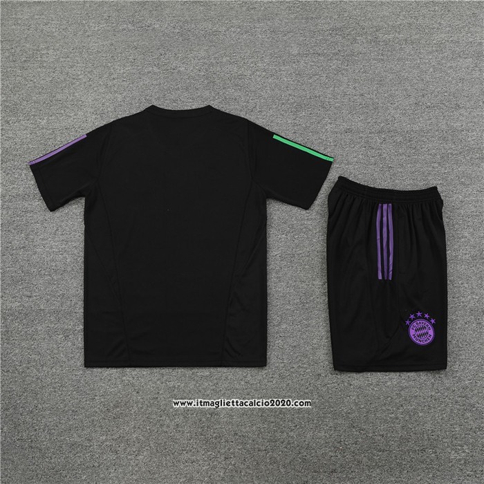 Tuta da Track Bayern Monaco Manica Corta 2023 2024 Nero - Pantalon Corto